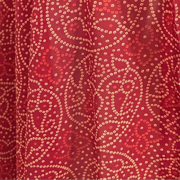 Indian Jaipuri Bohemian Long Scarf 🧣 in Red Color Combo - Picture 4 of 6